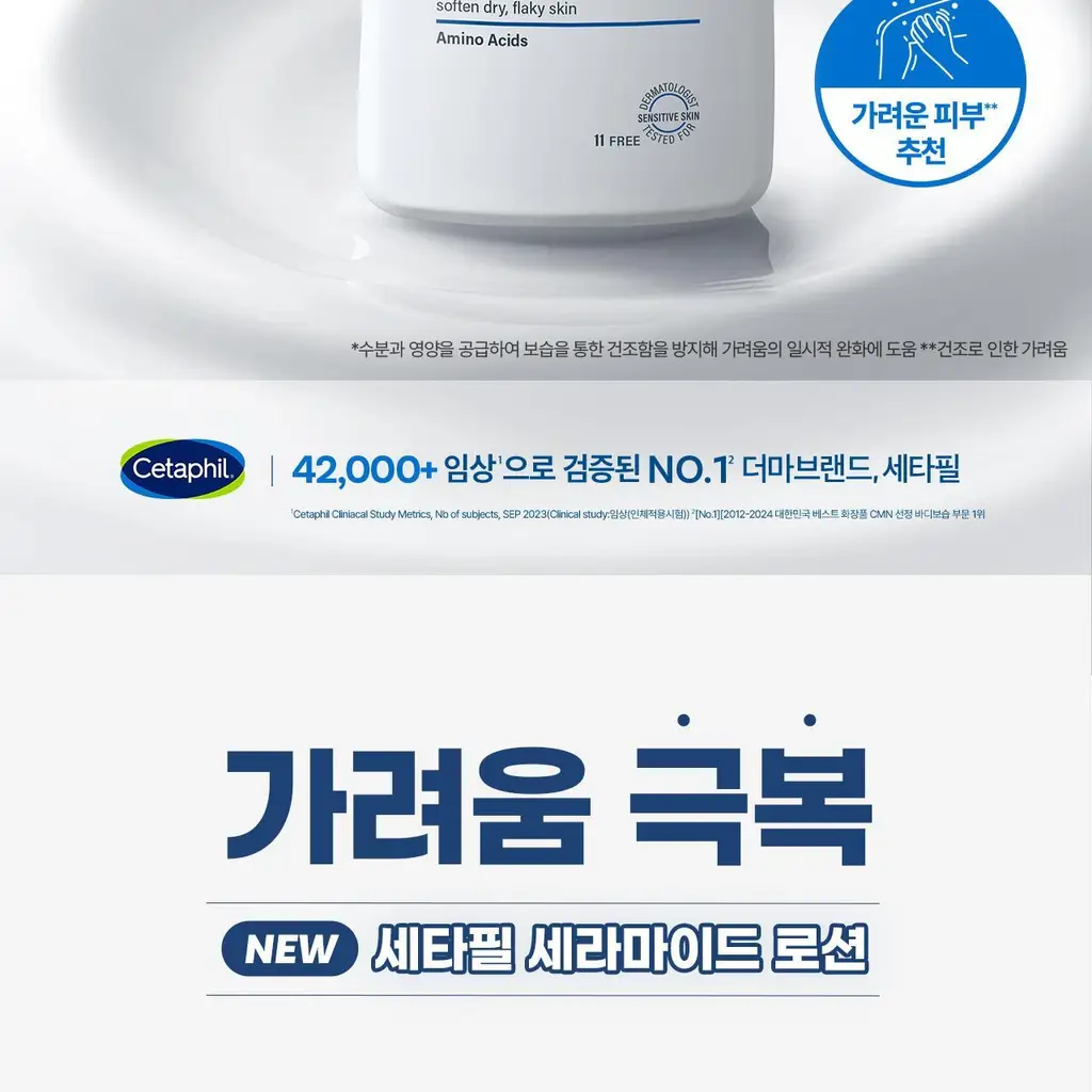[크림50g증정/가려움완화] 세타필 세라마이드 리페어 로션 473ml 상세페이지 2